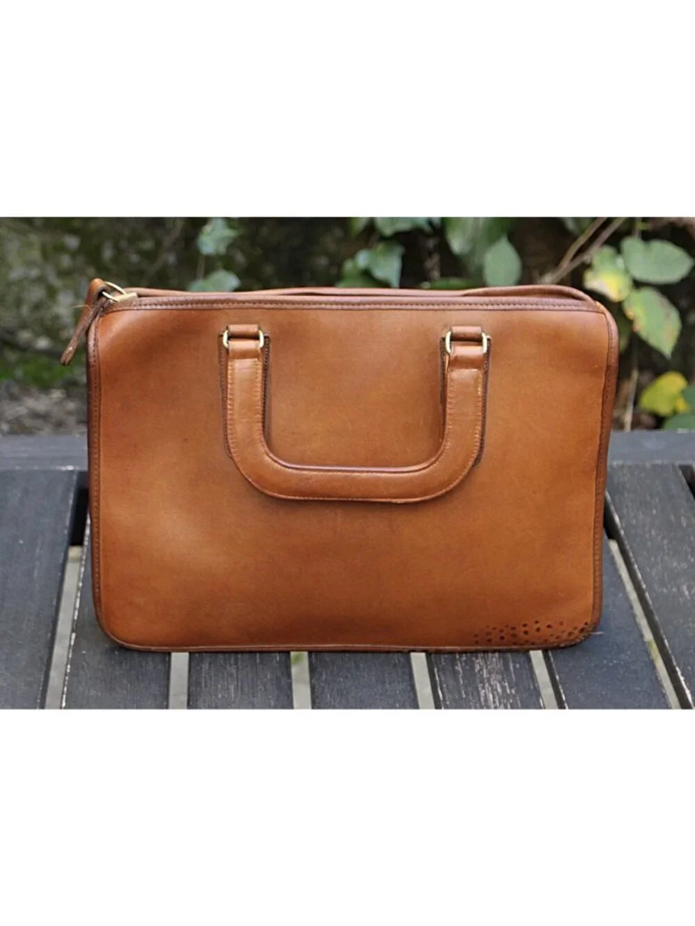 Coach Vintage - 1970s Slim Satchel 9430 Handbag in British Tan, Glue In Creed